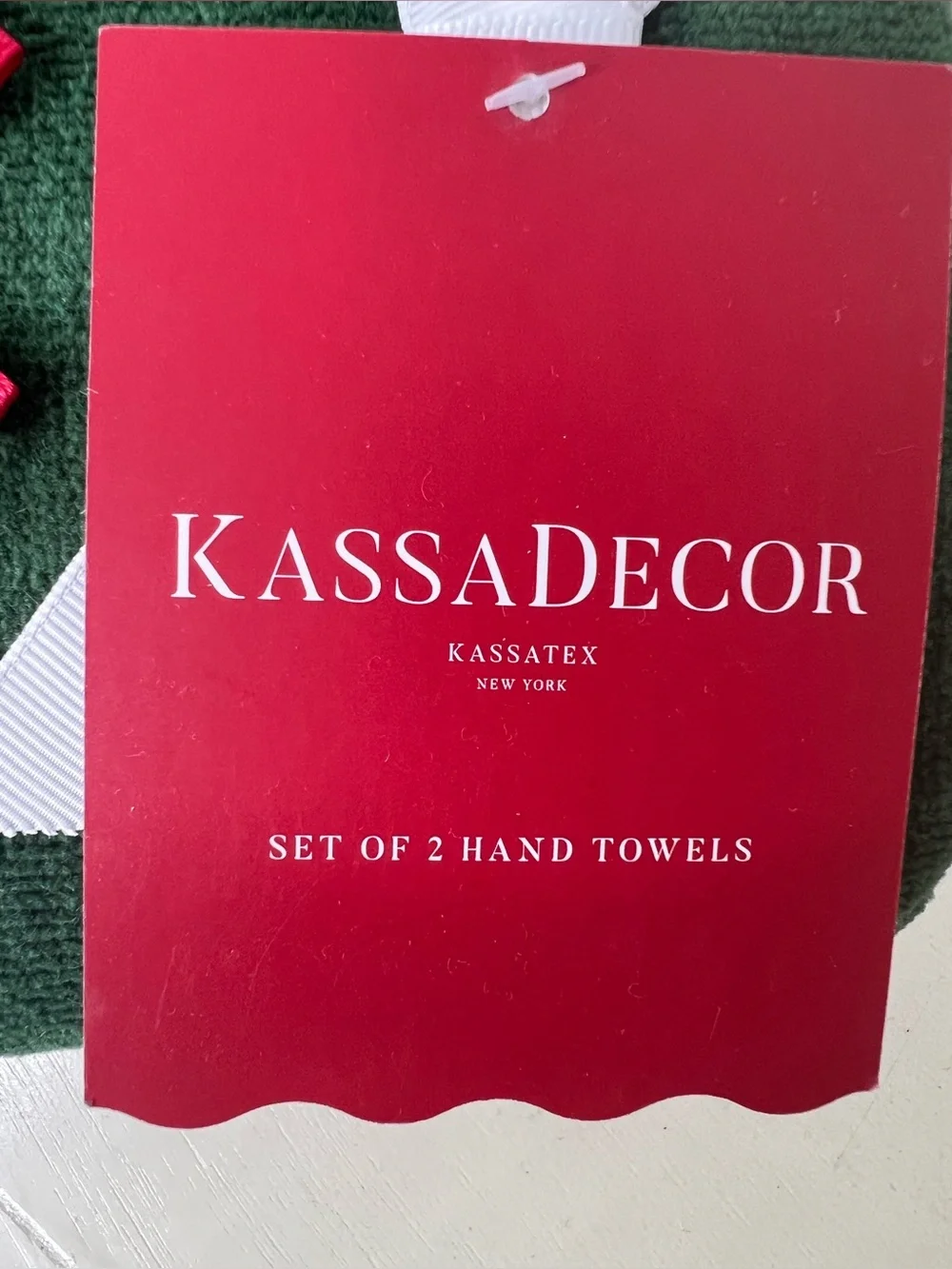Brand New-Kassa Decor Christmas Bulb Hand Towels-Set of 2